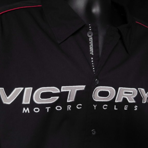 Victory Motorcycles Black Icon camp shirt (XL) NEW! 🇺🇸 - Picture 2 of 11